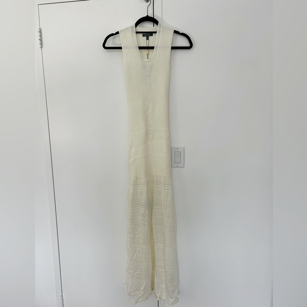 Zac Posen Cream Crochet Maxi Dress